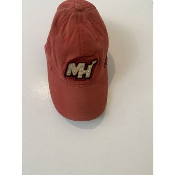 Miami Heat Adidas Baseball Hat NBA Fitted Jersey Knit Size L / XL Red - Picture 2 of 8